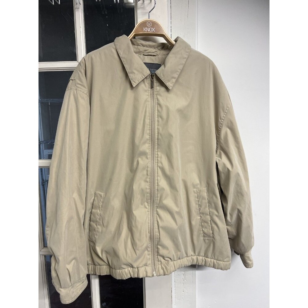 Croft & Barrow Men’s XXL Zip Jacket Ultimate Stain Defense Beige Lined Coat WARM